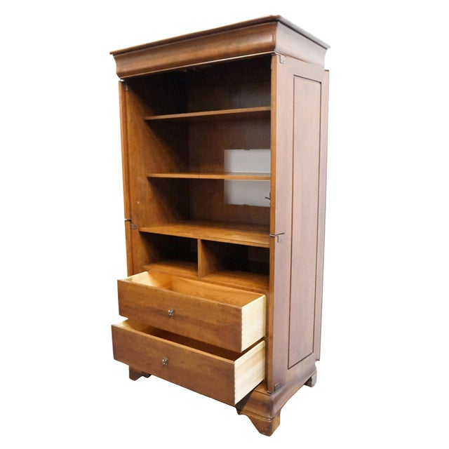 Wood Durham Furniture Chambord Collection Solid Cherry Contemporary Traditional Style 41" Armoire 975-160 For Sale - Image 7 of 14