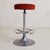 French Chrome Bar Stool in Original Burnt Orange Corduroy, 1960s For Sale - Image 9 of 18