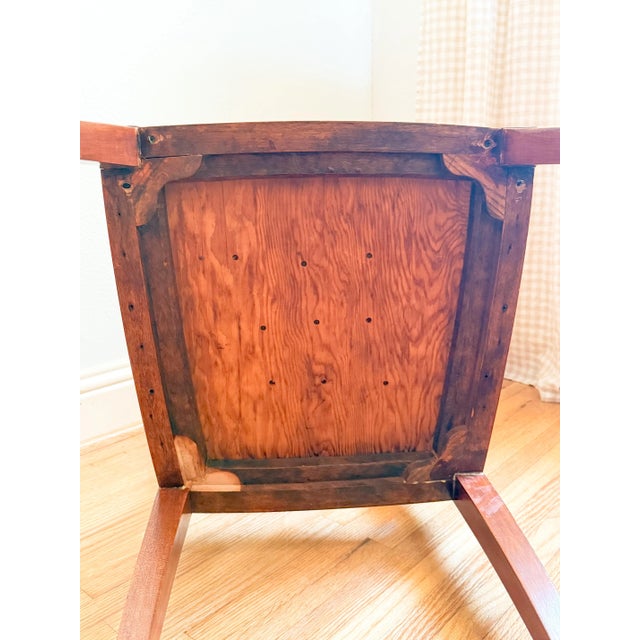 Antique Needlepoint Sheraton Style Federal Oval Back Chair, c.1900 For Sale - Image 17 of 17