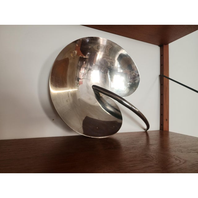 Mesa Italy Stainless Steel Fruit Platter | Mid-Century Modern Biomorphic Tray For Sale - Image 9 of 16