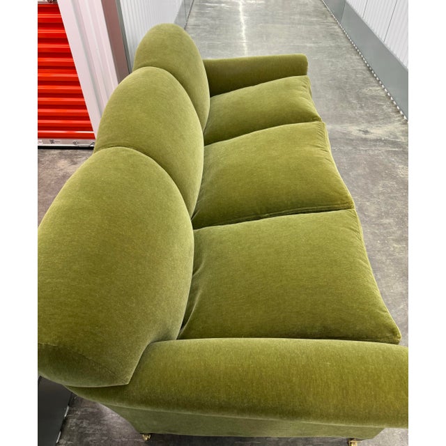 George Smith Mohair Full Scroll Arm Sofa For Sale In New York - Image 6 of 7