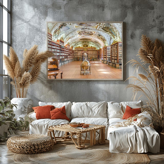 Paper Strahov Library Iii, Prague Czech Republic, Contemporary Photograph by Richard Silver 24x36 For Sale - Image 7 of 9