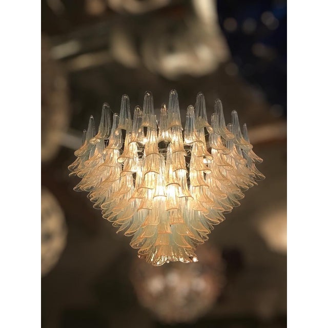 Not Yet Made - Made To Order 21st Century Opaline Murano Selle Chandelier by Fabio LTD For Sale - Image 5 of 6
