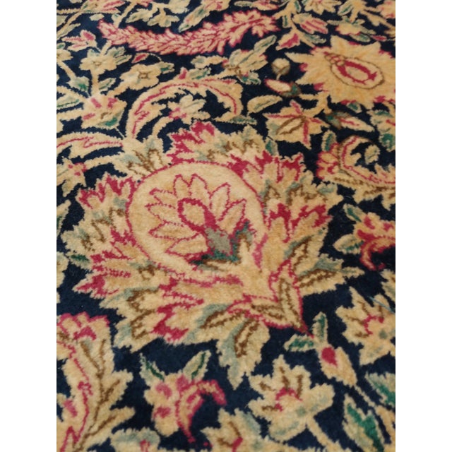 Antique Kerman Carpet, Persian Handmade Oriental Rug, Red and Blue, Allover For Sale - Image 9 of 13