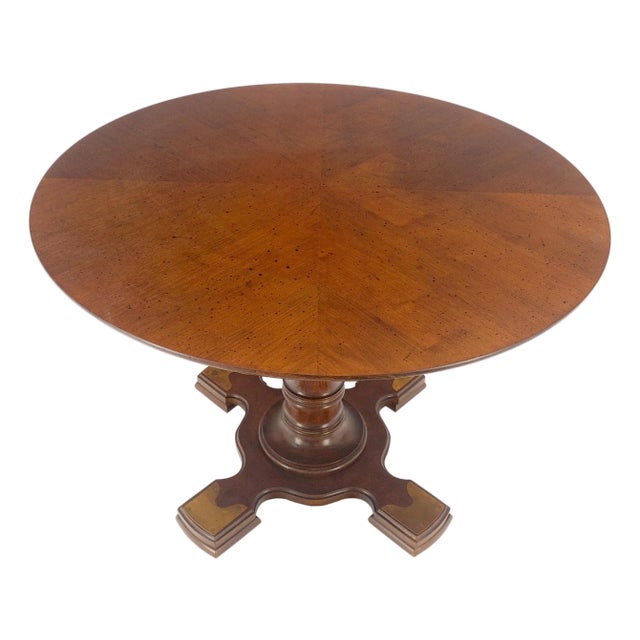 Hi-Low Convertible Adjustable Round 40" Diameter Coffee to Game Table Cross Base For Sale