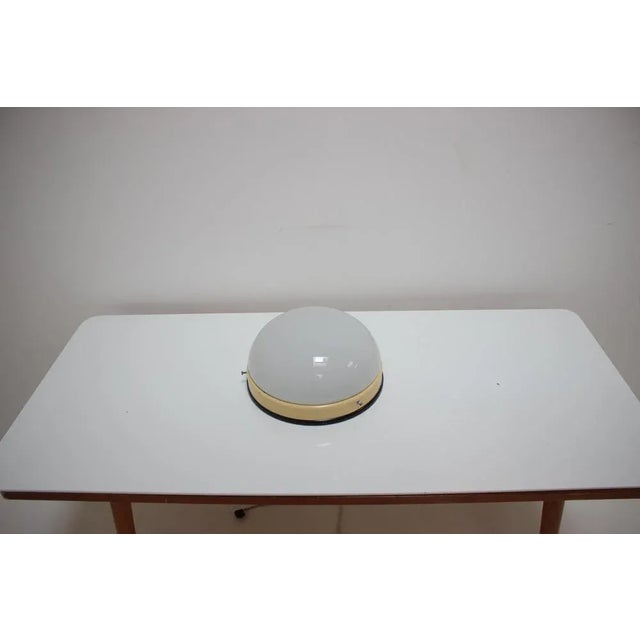 Mid-Century Glass Ceiling Lamp, Flush Mount or Wall Lamp, 1960s For Sale - Image 6 of 8