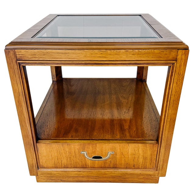 Vintage Drexel Accolade Campaign Style Nightstands - A Pair For Sale - Image 9 of 18