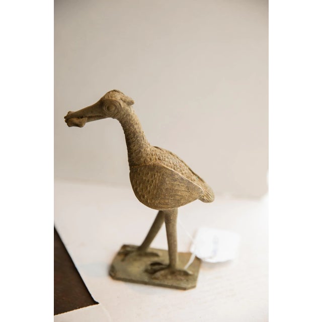 Vintage African Bird With Fish Sculpture For Sale In New York - Image 6 of 8