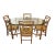 Late 20th Century McGuire Dining Set With Four “Target” Back Chairs For Sale