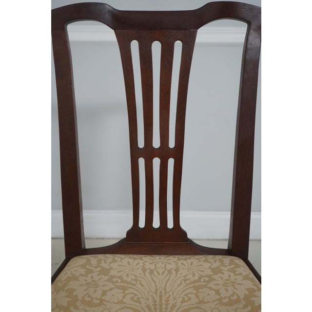 Pair Dennis Bork Williamsburg Style Mahogany Chairs For Sale In Philadelphia - Image 6 of 18