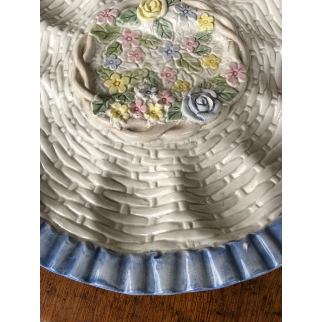 Fitz and Floyd Vintage Floral Egg Plate by Fitz and Floyd For Sale - Image 4 of 6