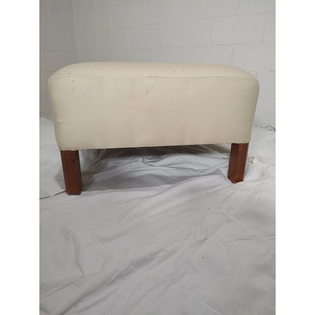 Henredon Ottoman- Newly Upholstered, Vintage 90s For Sale - Image 9 of 13