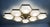 Italian 21st Century Hive Satin Brass Matte White Murano Flush Mount by Fabio LTD For Sale - Image 3 of 9