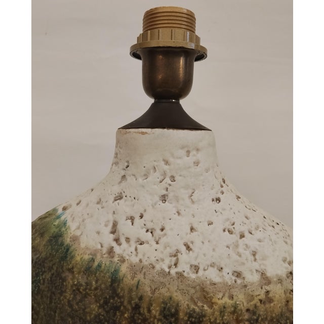 Large Glazed Ceramic Lamp Base by Marcello Fantoni, Italy, 1960s, in Flawless conditions. Designed 1960 to 1969 This piece...