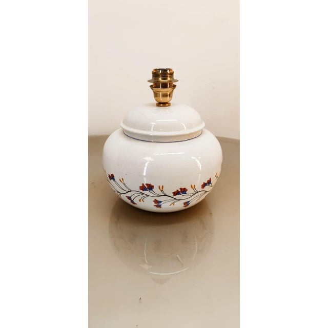 Ceramic Lamp with Floral Decorations For Sale - Image 13 of 14