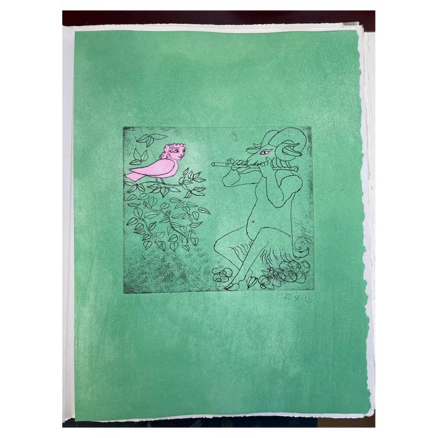 François-xavier Lalanne, A Ram and a Bird, 2005, Etching For Sale