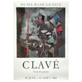 Antoni Clave Poster from Musee Rath, Geneva, Switzerland, 1961 For Sale
