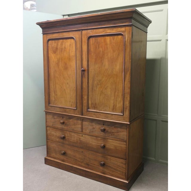 Victorian Mahogany Linen Press from Heals, 1880 For Sale - Image 3 of 8