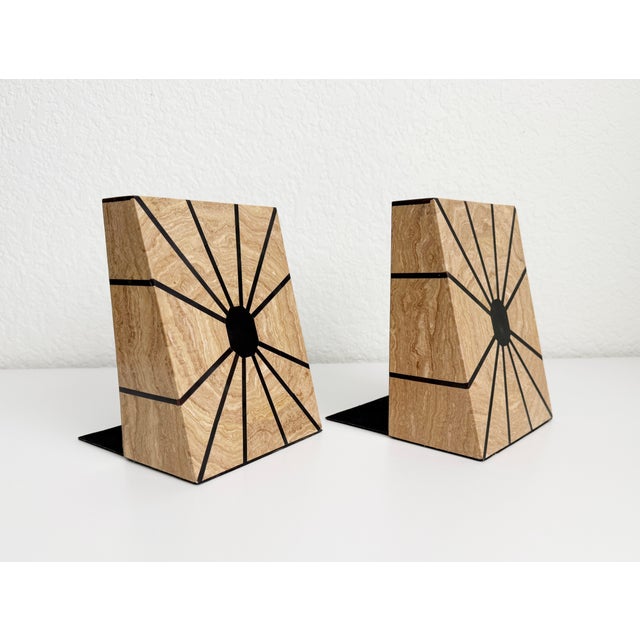 Art Deco Art Deco Revival Stone Bookends For Sale - Image 3 of 12