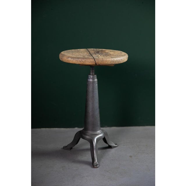 Black Vintage Industrial Stool, 1930s For Sale - Image 8 of 8