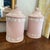 Italian Vintage Pink Italian Jasperware Jars- A Pair For Sale - Image 3 of 9