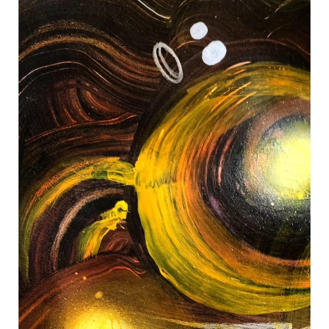 Abstract "Feels", Acrylic on Paper Painting by Ara Deinde For Sale - Image 3 of 4