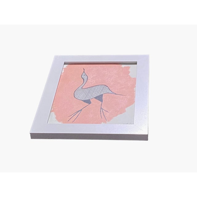 Exquisite abstract acrylic painting on paper, framed and signed by Yvonne Jean Rabie (YJR), inspired by the African...