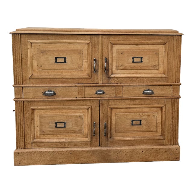 Antique Oak Notarys Cabinet, 1900s For Sale