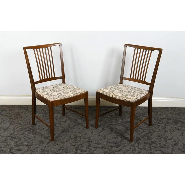 Mid-Century Modern 1970s Set 4 Teak Scandinavian Danish Modern Style Dining Chairs For Sale - Image 3 of 11