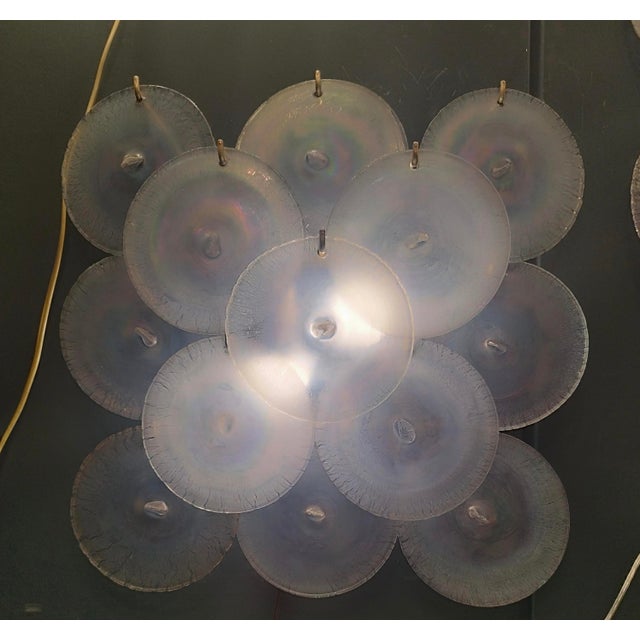 Iridescent Murano Glass Wall Lamp Italy, 1970s For Sale - Image 9 of 13