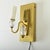 French Vintage Modern Brass & Glass Sconces - A Pair For Sale - Image 4 of 12