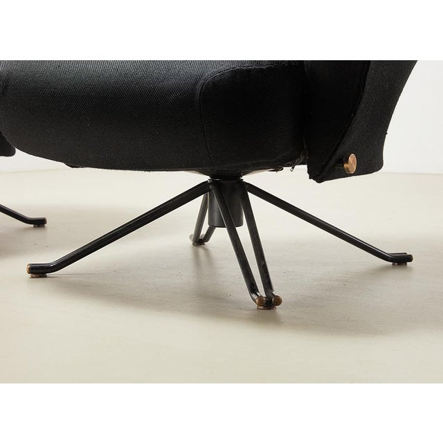 Black P32 Lounge Chairs by Osvaldo Borsani for Tecno, 1956, Set of 2 For Sale - Image 8 of 12