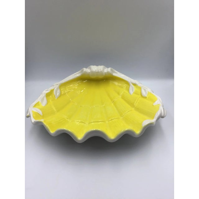 Vintage Fitz & Floyd Hollywood Regency Ceramic Shell Dish Catchall For Sale - Image 10 of 10