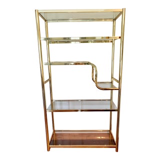 Vintage Design Institute of America Brass Etagere in the Style of Milo Baughman For Sale