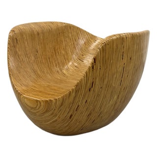 Late 20th Century Contemporary Sculptural Carved Wood Chair For Sale