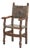 Spanish Baroque Walnut and Leather Armchair, 18th Century For Sale