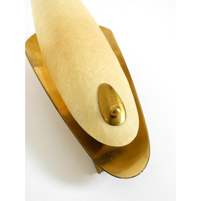 Mid-Century Modern Brass Wall Lamps with Fiberglass Shades, 1950s, Set of 2 For Sale - Image 9 of 18
