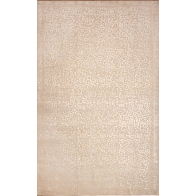 Charming Large Silk & Wool Pile Cloud Band Design Modern Rug, Country of origin: Turkey, Circa date: Modern