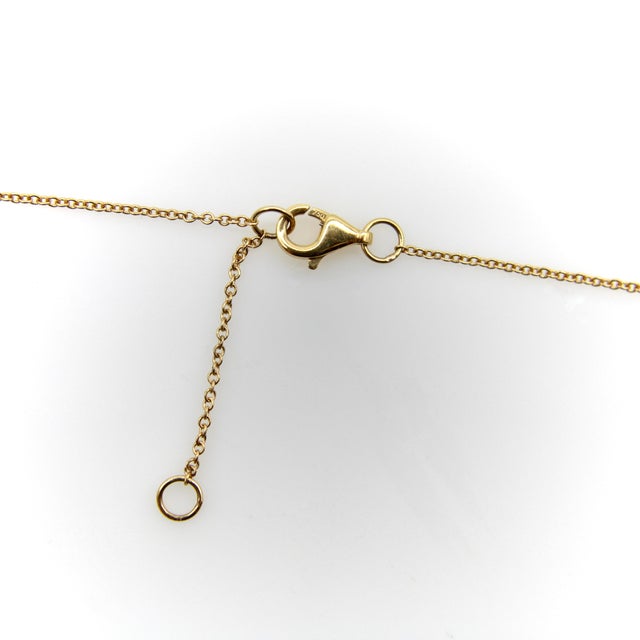 Metal 18k Gold and Diamond Infinity Necklace For Sale - Image 7 of 8