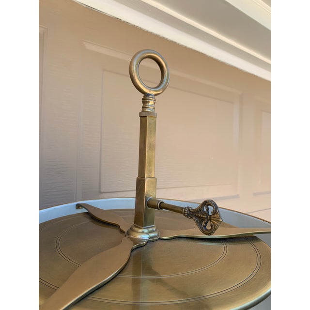 Visual Comfort English Regency Brass Bouillotte Lamp With Black Tole Shade by Visual Comfort For Sale - Image 4 of 11