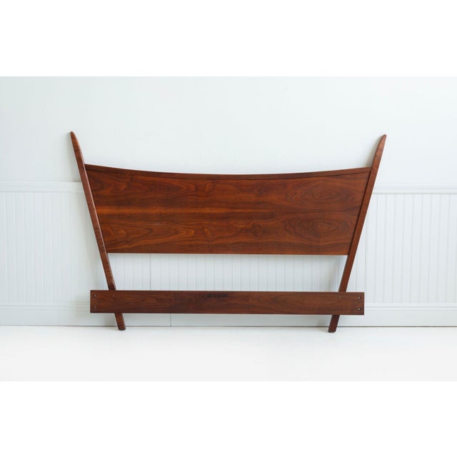 George Nakashima for Widdicomb Queen Headboard in Oiled Black Walnut, 1958 For Sale In Chicago - Image 6 of 8