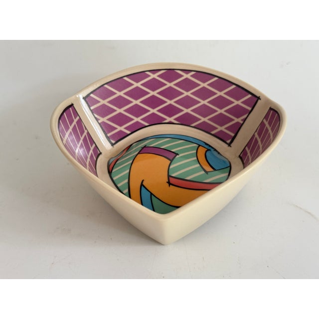 Postmodern Vintage Flash One Fruit Dish with Handle by Dorothy Hafner for Rosenthal, Germany, 1980s For Sale - Image 3 of 7
