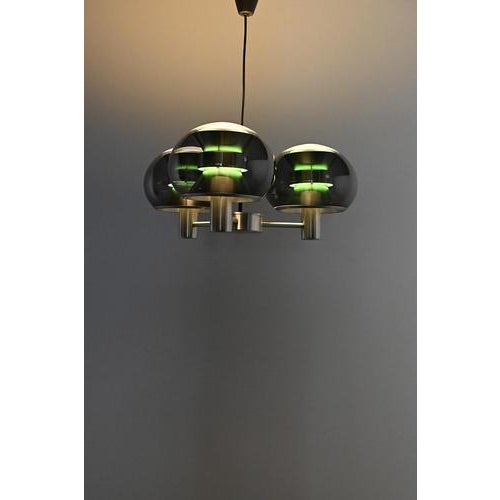 Space Age Pendant Light in Metal For Sale - Image 3 of 12