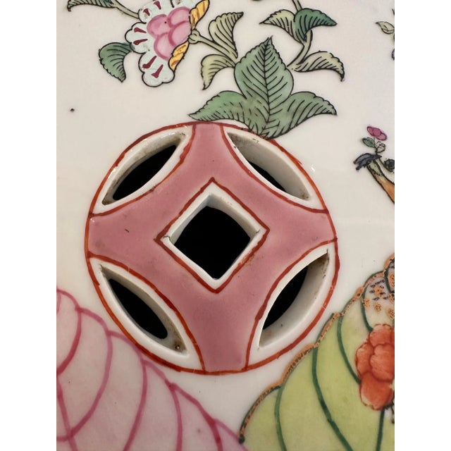 Chinese Chinese Garden Seat End Table in Beautiful Colors For Sale - Image 3 of 10