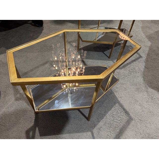 2020s Global Views Hexagonal Side Table - Set of Two For Sale - Image 5 of 7