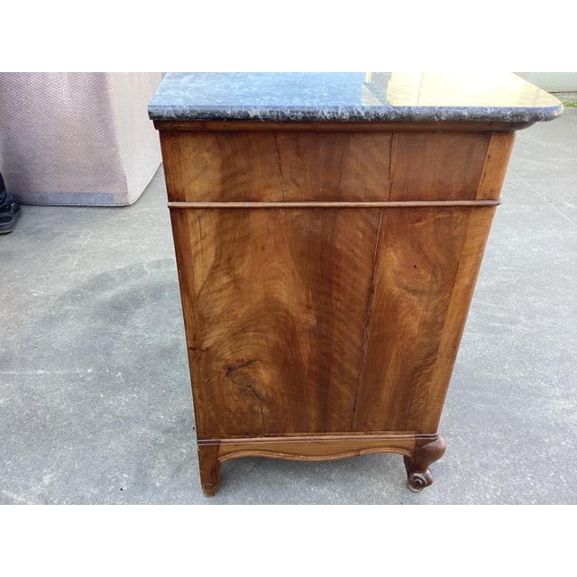 French Cherry Buffet W/ Marble Top For Sale In New York - Image 6 of 10