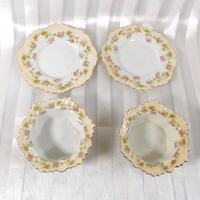 Traditional Pair of Two Mz Austria Ramekin and Underplate Sets For Sale - Image 3 of 6