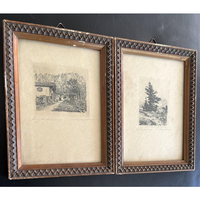 M.Wielmann, German Landscape, 1930, Etching & Paper For Sale - Image 6 of 12