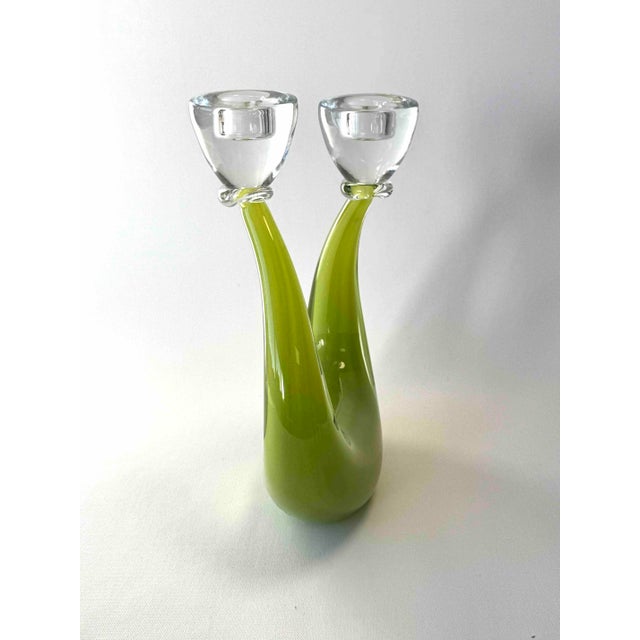 1990s Organically Designed Glass Candleholder from Glass Studio JS For Sale - Image 5 of 8