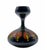 An elegant glazed ceramic vase, featuring an organic silhouette with a bulbous base and a tapered, goblet-shaped neck. The...
